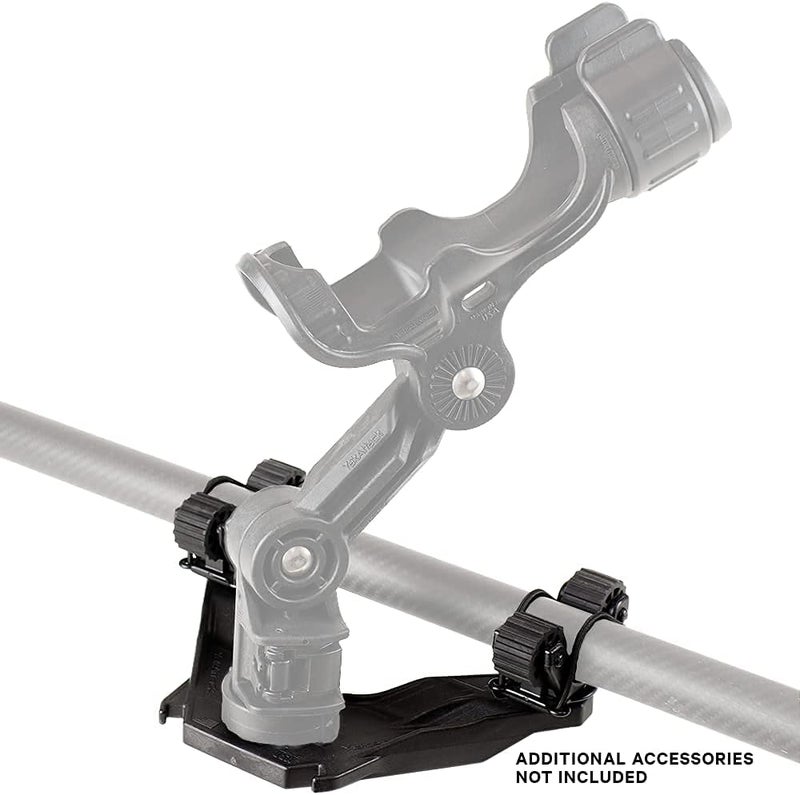 YakAttack DoubleHeader with Dual RotoGrip Paddle Holders | Offset Kayak Paddle Holder | Multi-Accessory Track Mount | Includes SnapNStrap Tethers | Compatible with GearTrac & Most Kayak Tracks - Image 4